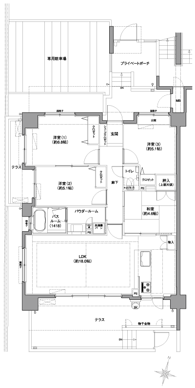 Floor: 4LDK, occupied area: 83 sq m, Price: 31.8 million yen