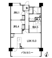 Floor: 3LDK, occupied area: 67.15 sq m, Price: 24.9 million yen