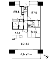 Floor: 3LDK, occupied area: 74.53 sq m, Price: 37,580,000 yen