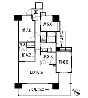 Floor: 4LDK (5~15th floor), 3LDK+S(2~4th floor), the occupied area: 90 sq m, price: 46 million yen ~ 49,730,000 yen