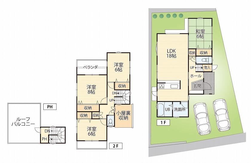 Floor plan. 42,640,000 yen, 4LDK, Land area 179.47 sq m , Building area 113.43 sq m