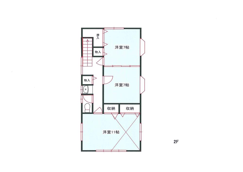 Floor plan. 19,800,000 yen, 3LDK + S (storeroom), Land area 102.9 sq m , Building area 116.28 sq m 2F (11 Hiroshi ・ 7 Hiroshi ・ 7 Hiroshi ・ toilet ・ Washroom ・ loft)