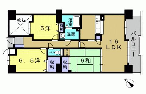 Floor plan. 3LDK, Price 16,900,000 yen, Occupied area 88.52 sq m , Balcony area 11.13 sq m 3LDK