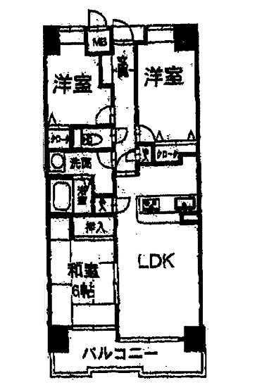 Floor plan. 3LDK, Price 16.5 million yen, Footprint 74.3 sq m , Balcony area 8 sq m