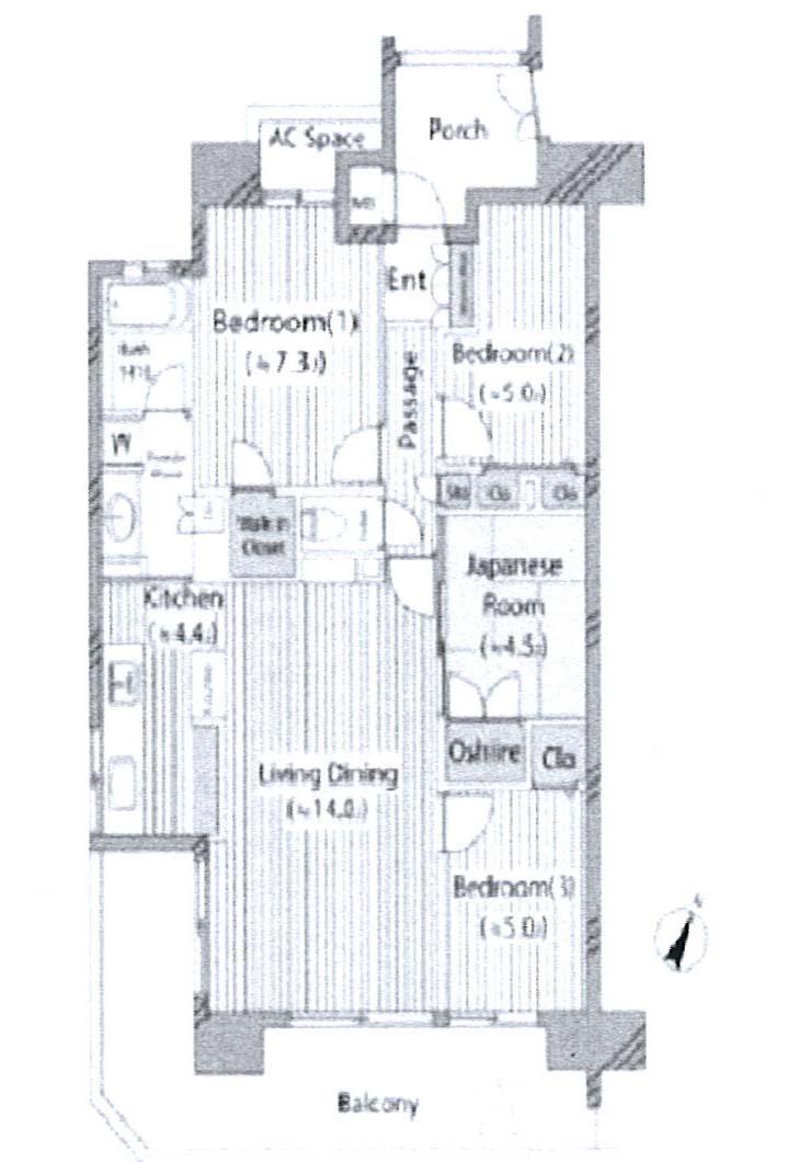 Floor plan. 4LDK, Price 26.5 million yen, Occupied area 85.46 sq m , Balcony area 19.34 sq m