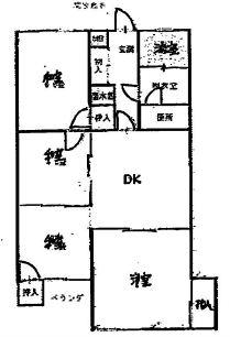 Floor plan. 4DK, Price 6.8 million yen, Occupied area 63.29 sq m floor plan
