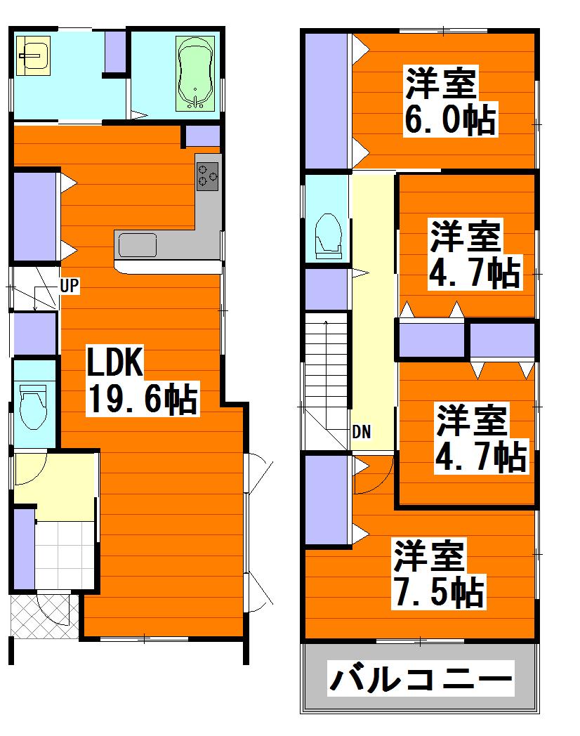 Floor plan. 27,780,000 yen, 4LDK, Land area 118.17 sq m , Building area 107.01 sq m