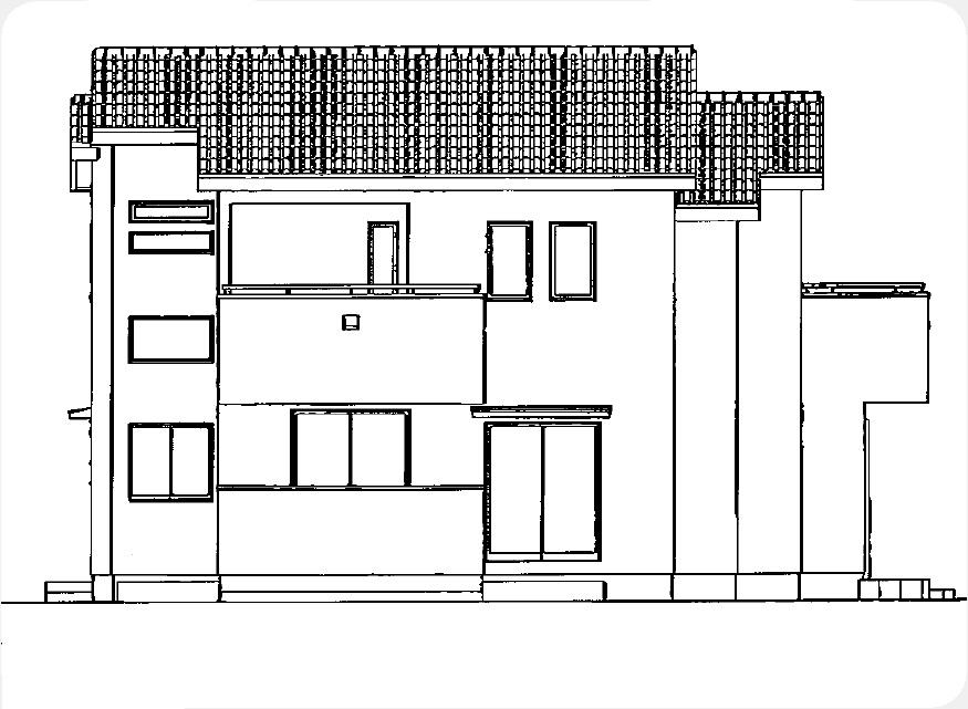 Rendering (appearance). South side elevational view