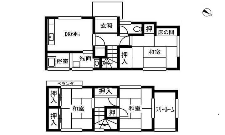 Floor plan. 6.7 million yen, 3DK, Land area 80.92 sq m , Building area 73.73 sq m