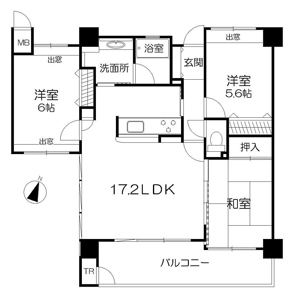 Floor plan. 3LDK, Price 20.8 million yen, Occupied area 73.99 sq m , Balcony area 12.34 sq m