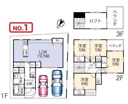 Floor plan. 29,800,000 yen, 4LDK, Land area 98.99 sq m , Building area 114.99 sq m floor plan