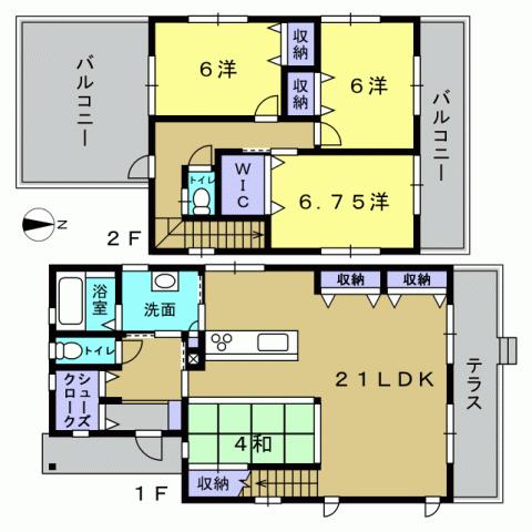 Floor plan. 27.6 million yen, 4LDK, Land area 192.43 sq m , Building area 109.3 sq m 4LDK