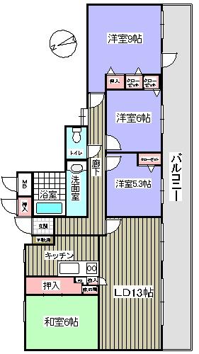 Floor plan. 4LDK, Price 24,800,000 yen, Occupied area 95.53 sq m , Balcony area 25.07 sq m