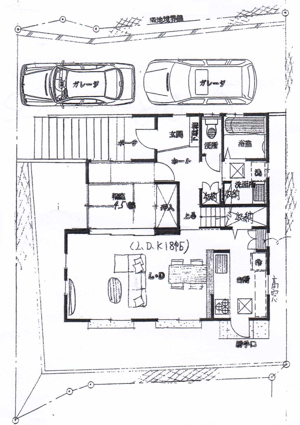 Floor plan. 21.5 million yen, 4LDK, Land area 158.75 sq m , Building area 103.5 sq m 1 floor