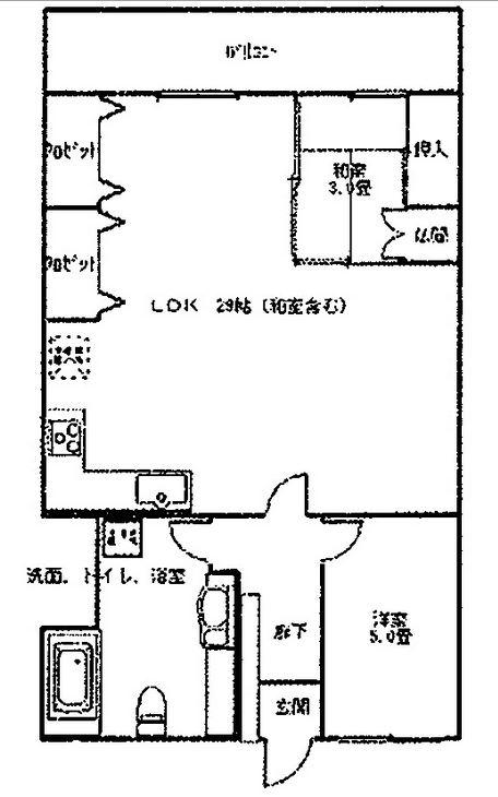 Floor plan. 1LDK, Price 4.8 million yen, Occupied area 74.47 sq m floor plan