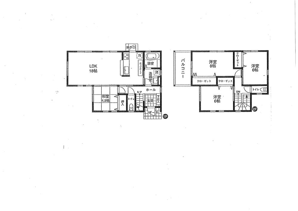 Floor plan. 28.8 million yen, 4LDK, Land area 149.44 sq m , Building area 110.68 sq m plan example. Free plan is available! ! 