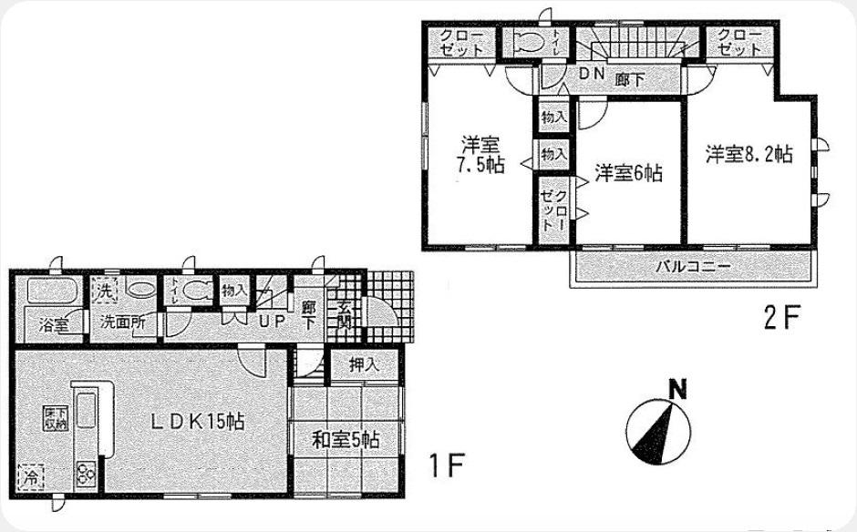 Floor plan. 25,800,000 yen, 4LDK + S (storeroom), Land area 132.49 sq m , Building area 98.01 sq m