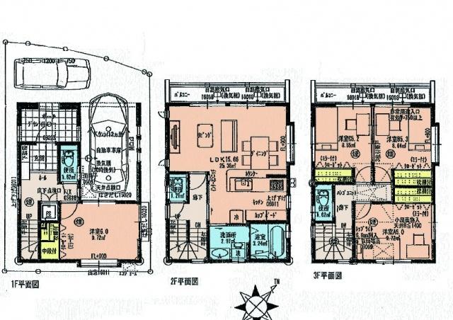 Floor plan. 38,800,000 yen, 4LDK, Land area 65.69 sq m , Building area 116.64 sq m
