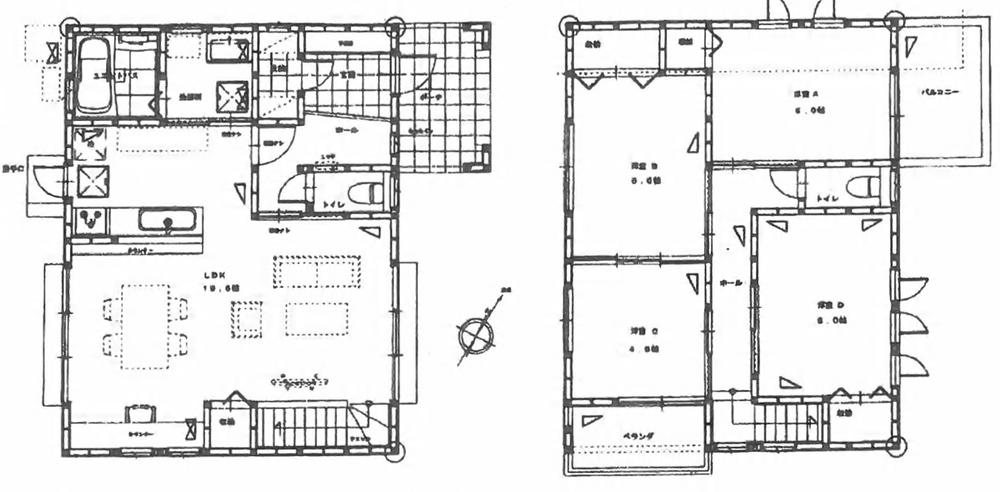Floor plan. 23.8 million yen, 4LDK, Land area 153.11 sq m , Building area 101.85 sq m current state priority