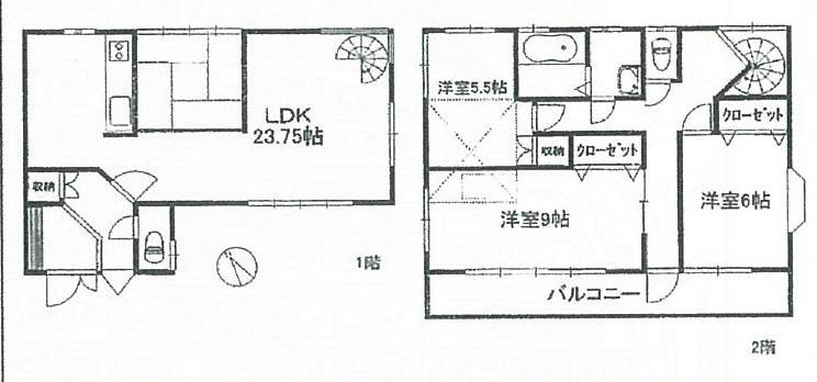 Floor plan. 31,300,000 yen, 3LDK + S (storeroom), Land area 100 sq m , Building area 105.98 sq m
