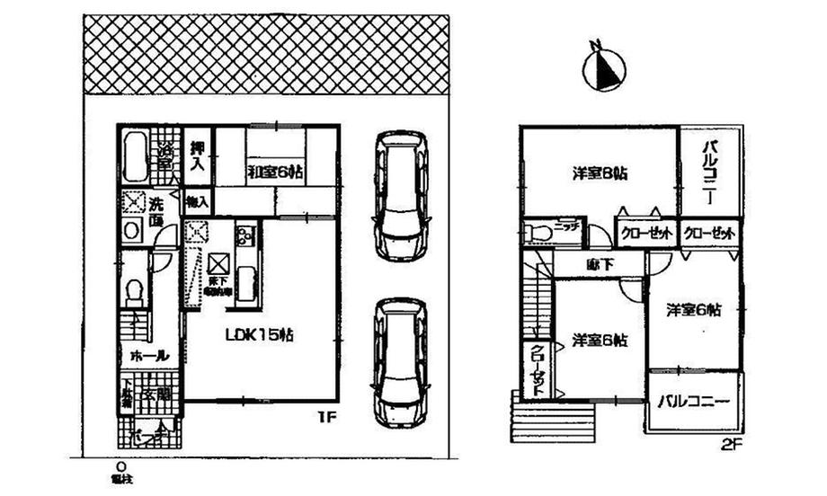 Floor plan. 24,800,000 yen, 4LDK, Land area 146.09 sq m , Building area 95.58 sq m