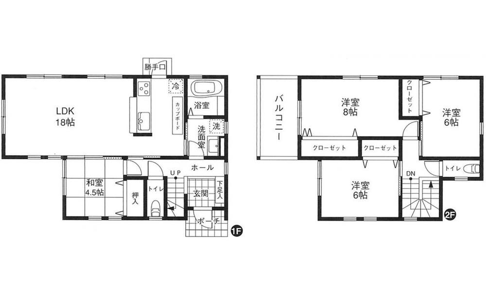 Floor plan. 28.8 million yen, 4LDK, Land area 149.44 sq m , Building area 110.68 sq m free plan is available