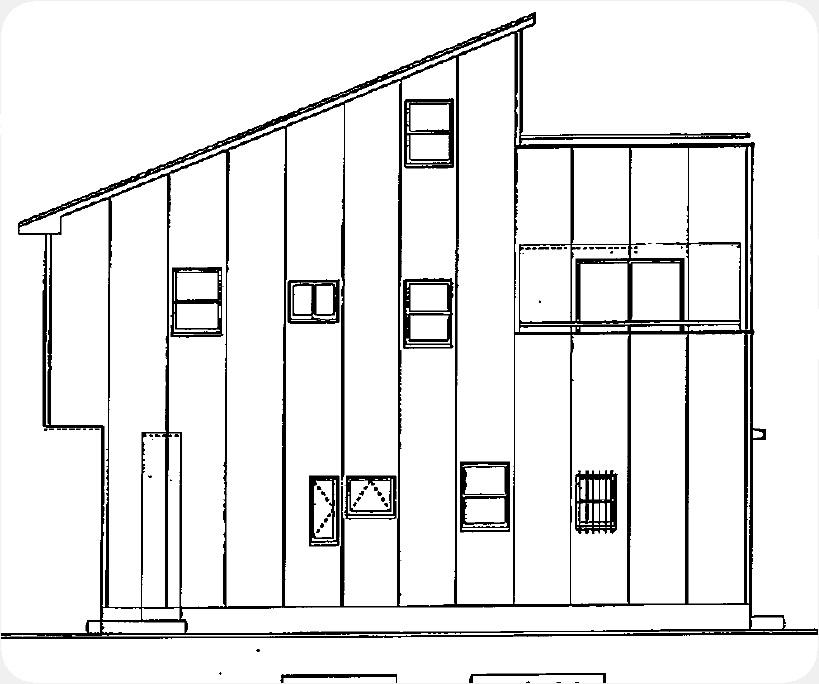 Rendering (appearance). South side elevational view