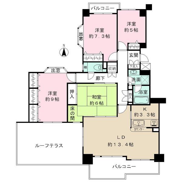 Floor plan. 4LDK, Price 27,800,000 yen, Occupied area 99.85 sq m , Balcony area 12.6 sq m