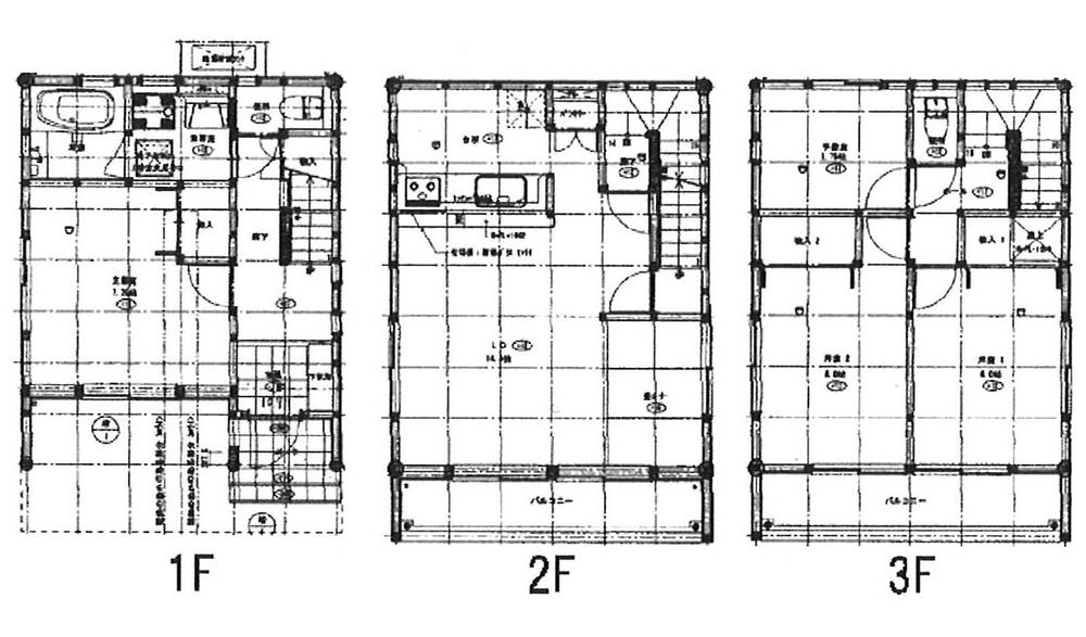 Floor plan. 42 million yen, 3LDK + S (storeroom), Land area 75.54 sq m , Building area 107.98 sq m