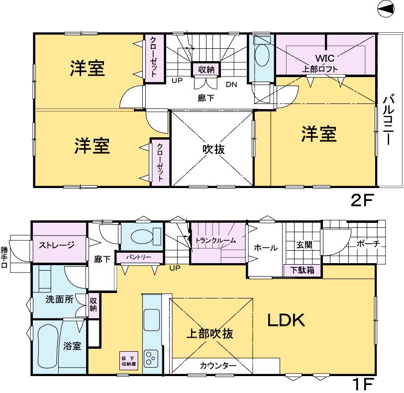 Floor plan. 38,800,000 yen, 3LDK, Land area 121.76 sq m , Building area 104.54 sq m