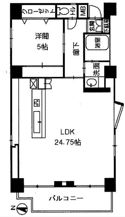 Floor plan. 1LDK, Price 17.3 million yen, Occupied area 64.58 sq m floor plan