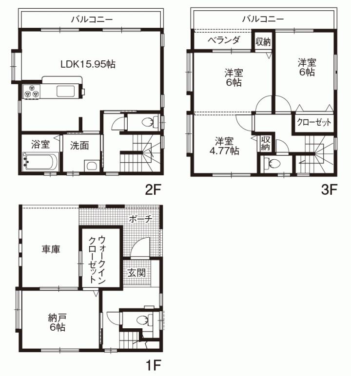 Floor plan. 36,800,000 yen, 3LDK + S (storeroom), Land area 71.89 sq m , Building area 101.25 sq m