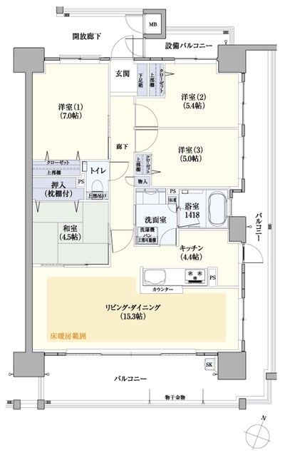 Floor: 4LDK, occupied area: 87.35 sq m, Price: 37,770,000 yen ~ 38,973,000 yen