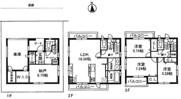 Floor plan. 36,850,000 yen, 4LDK, Land area 89.47 sq m , Building area 130.82 sq m