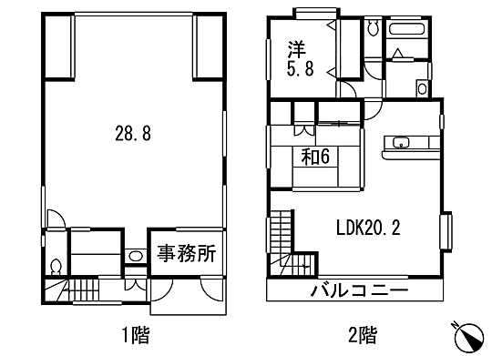 Floor plan. 33,800,000 yen, 2LDK + 2S (storeroom), Land area 121.82 sq m , Building area 139.74 sq m 2LDK + S