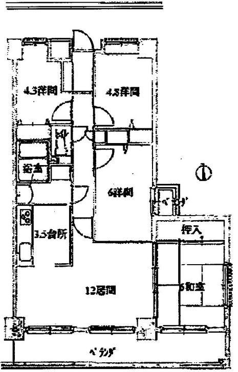 Floor plan. 4LDK, Price 13.8 million yen, Occupied area 81.68 sq m , Balcony area 14.55 sq m floor plan