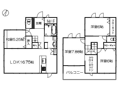 Floor plan. 41,800,000 yen, 4LDK, Land area 135.75 sq m , Building area 107.85 sq m   ※ Floor Plan current state priority