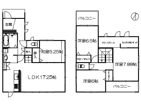 Floor plan. 41,800,000 yen, 4LDK, Land area 132.55 sq m , Building area 107.64 sq m   ※ Drawing current state priority