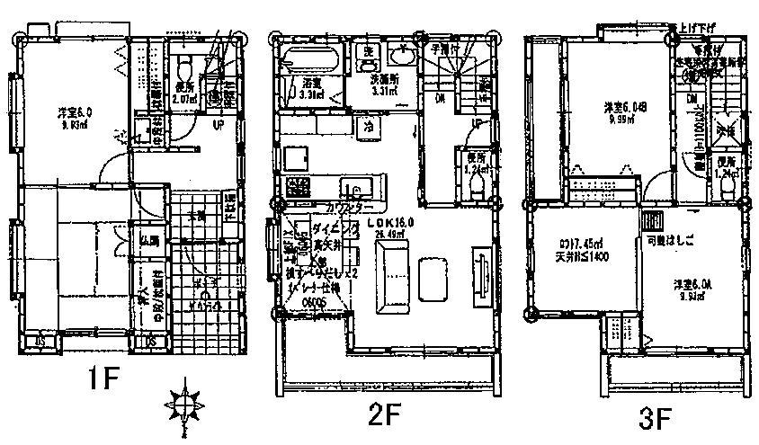 Floor plan. 42,800,000 yen, 4LDK, Land area 101.51 sq m , Building area 104.73 sq m