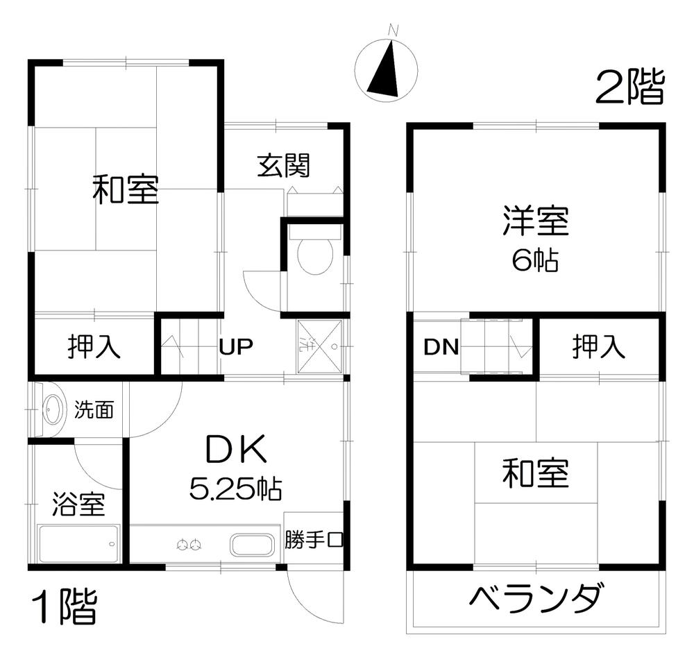 Floor plan. 8.5 million yen, 3DK, Land area 54.43 sq m , Building area 54.64 sq m