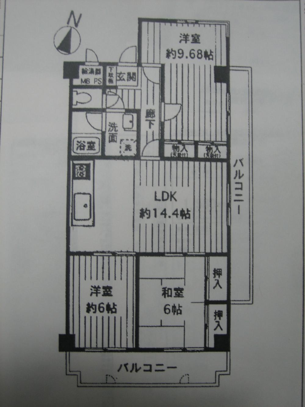 Floor plan. 4LDK, Price 13.8 million yen, Footprint 77.6 sq m , Balcony area 19.05 sq m