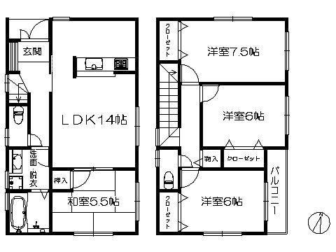 Floor plan. 32,800,000 yen, 4LDK, Land area 99.91 sq m , Building area 92.34 sq m   ※ Floor Plan current state priority