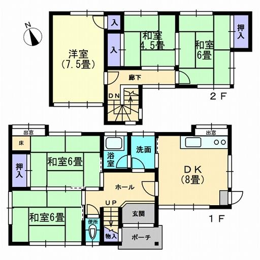 Floor plan. 22.5 million yen, 5DK, Land area 115.98 sq m , Is a floor plan of the building area 91.91 sq m 5DK