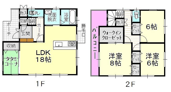Floor plan. 29,800,000 yen, 3LDK + 2S (storeroom), Land area 149.4 sq m , Building area 104.33 sq m
