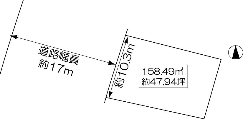 Compartment figure. Land price 44,500,000 yen, Land area 158.49 sq m