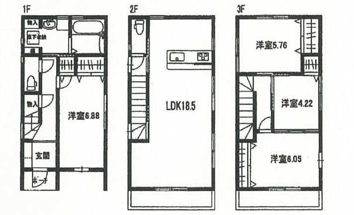 Floor plan. 26,800,000 yen, 4LDK, Land area 74.61 sq m , Building area 101.35 sq m