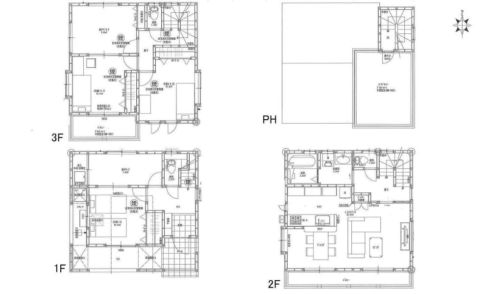 Floor plan. 46,800,000 yen, 3LDK + 2S (storeroom), Land area 104.23 sq m , Building area 123.78 sq m