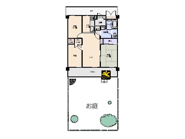 Floor plan. 3LDK, Price 13.5 million yen, Footprint 58 sq m , Balcony area 11.55 sq m