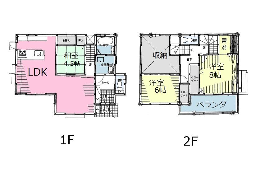 Floor plan. (B), Price 34,800,000 yen, 4LDK+2S, Land area 167.45 sq m , Building area 112.61 sq m