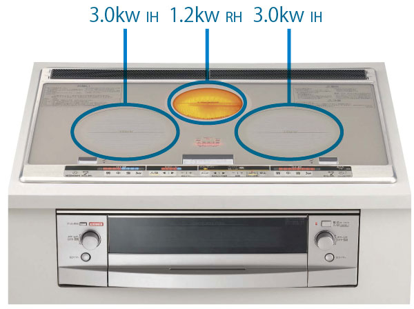 Kitchen.  [IH cooking heater] The IH that without a fire, Safe, clean. Wide type of grill width is 36cm. (Less than, All amenities are the same specification)
